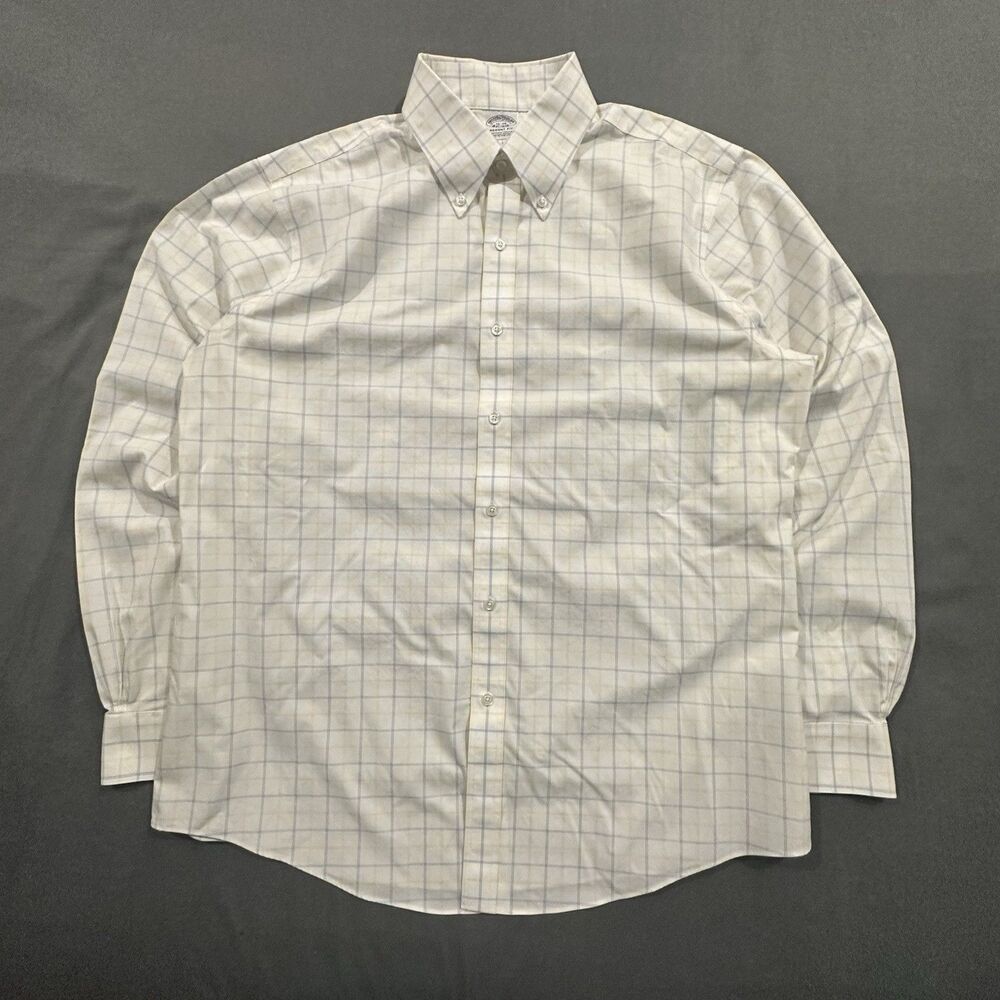 Brooks Brothers Regent Dress Shirt Mens 16-35 Non-Iron Stretch Supima Cotton